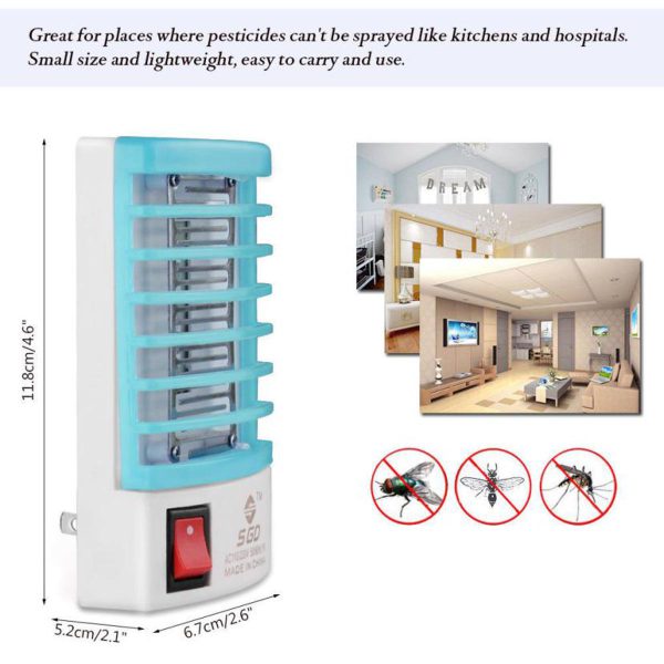 1 Piece Socket Electric 220v Mini Mosquito Lamp Led Insect Mosquito Repeller Killing Fly Bug Insect Night Housefly (random Color)