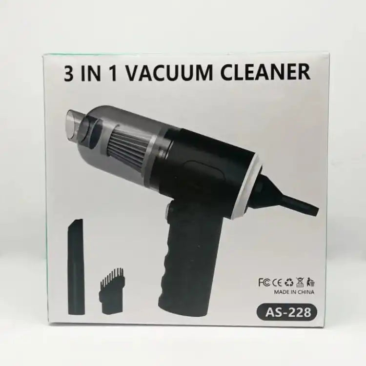 3 In 1 Portable Vacuum Cleaner Wireless Hand-Held Cleaning For Car Home (PC AS-228)