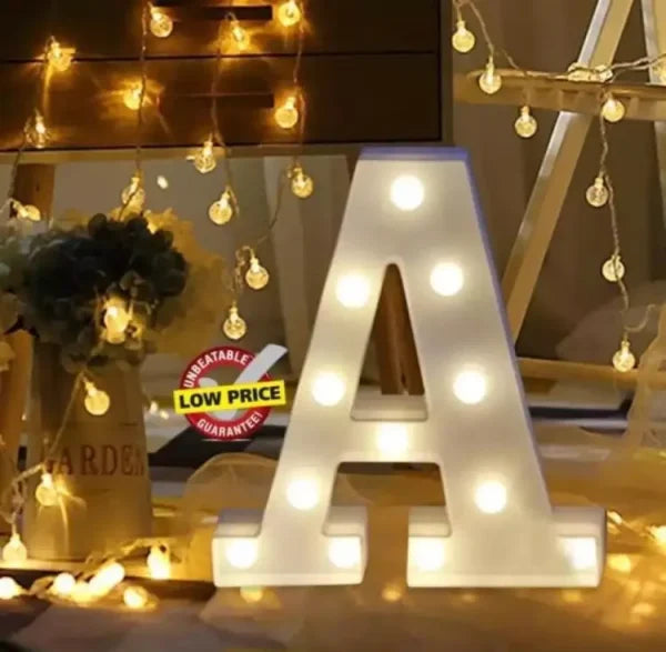 1pcs LED Alphabet Battery Operated All Led Letter A TO Z For Night Lights Wedding Birthday Party For Room and Decoration Using Without Electricity