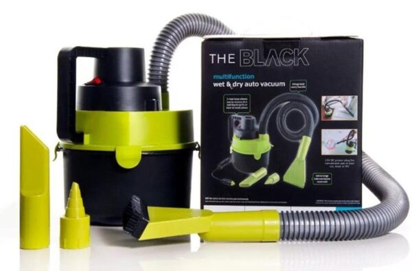 Black Series 12V Car Vacuum Cleaner - Heavy Duty Multifunction Wet And Dry Vacuum Cleaner.