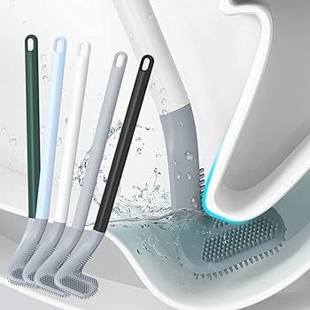 Golf Silicone Toilet Brush Long Handled Toilet Cleaning Brush Modern Hygienic Bathroom Accessories