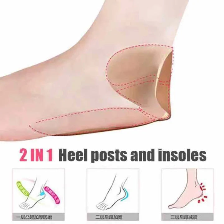 Heel Cushion Pads T Shape Heel Sticker Tape Arch Support Insoles High Heeled Shoes Patches Foot Care Protector