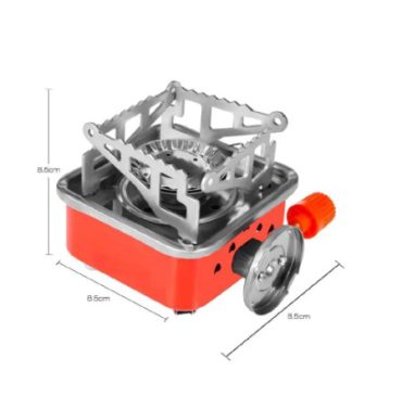 Mini Portable Square Stove for Backpacking Hiking Windproof Burner Camping Stove Foldable Stove for Outdoor picnic (without gas bottle)