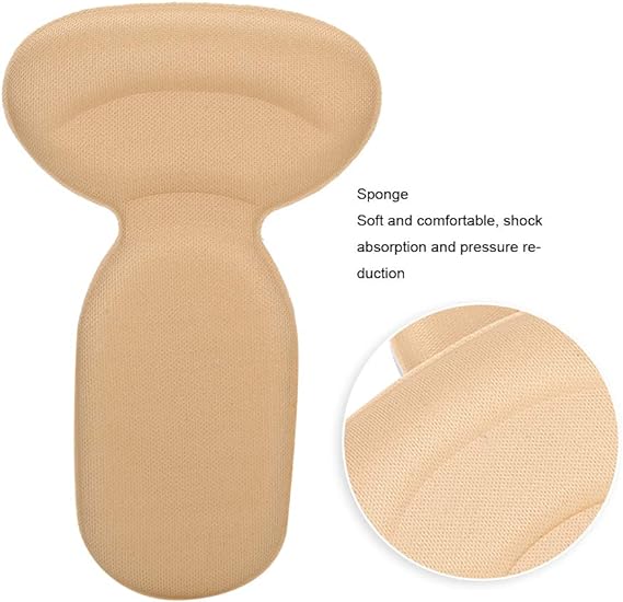 Heel Cushion Pads T Shape Heel Sticker Tape Arch Support Insoles High Heeled Shoes Patches Foot Care Protector