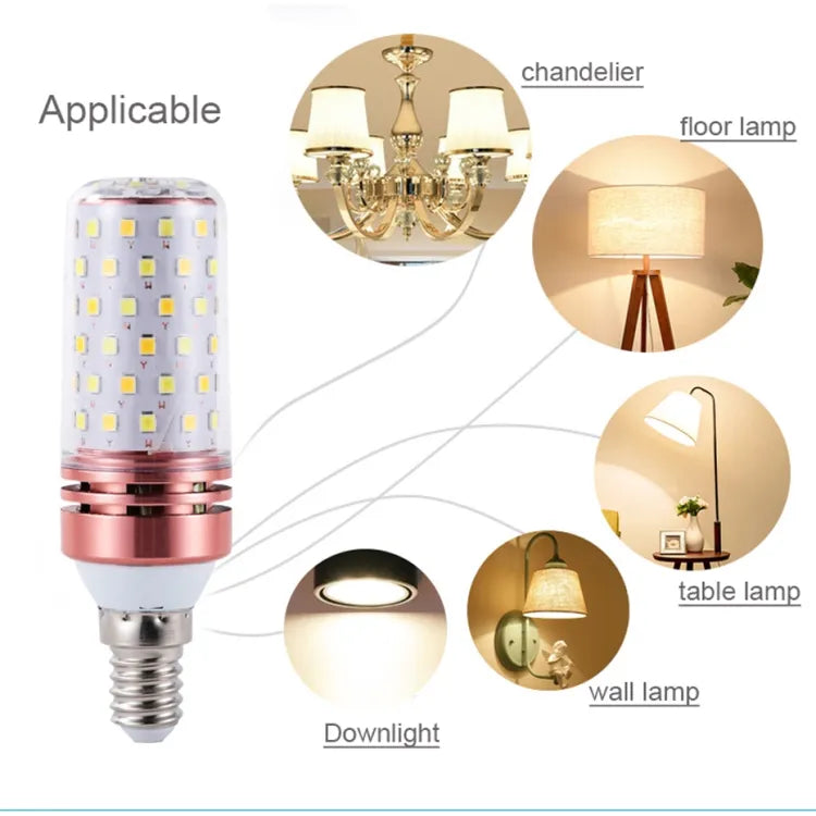 3 in 1 light modes Chandelier, Candle LED Light For Home &amp; Decoration - 12W/16W