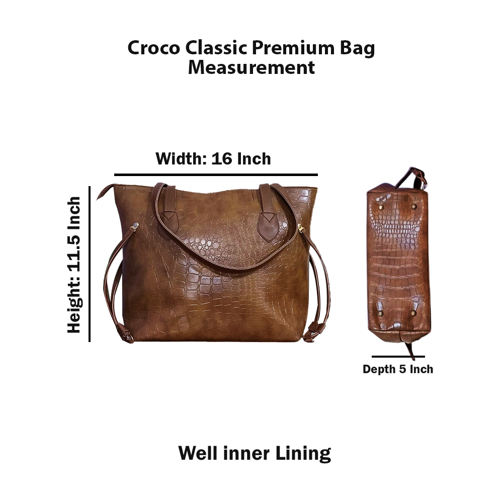 Croco Classic Premium Tote Bag