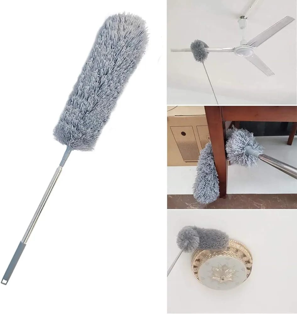 Extendable Telescope Microfiber Duster Long Handle For Cleaning Dust, Dirt And Stains