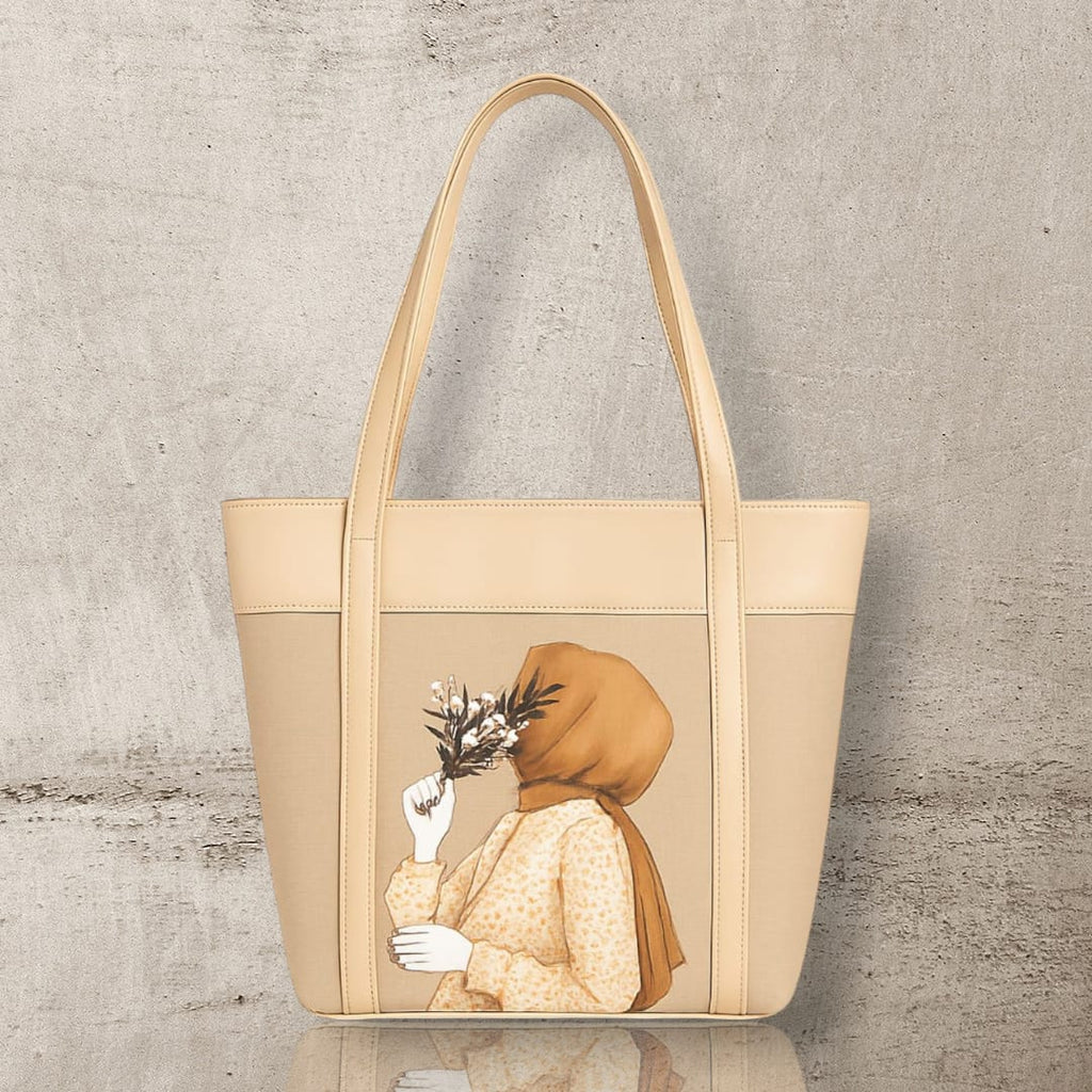 Turkish Hijab Tote Beige