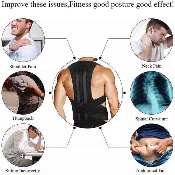 Back Posturm Spine Support Belt Adjustable Adult Corset Posture Correction Belt Body  Health Care. (Made in China)