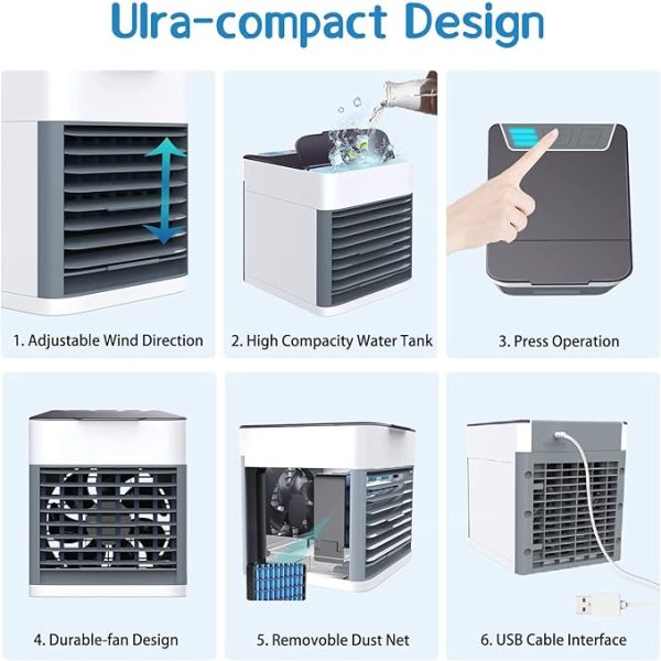 Portable Personal Air Conditioner, Mini USB 3 in 1 Air Cooler (USB operated)