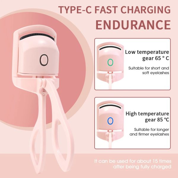 Electric Eyelash Curler, Eye Beauty Makeup Tools, Long Lasting Curling (random Color)