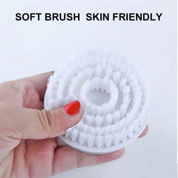 Bathing Spinning Brush with Mesh Sponge Stone 5 Spa Attachment for Cleanse and Pamper Your Body