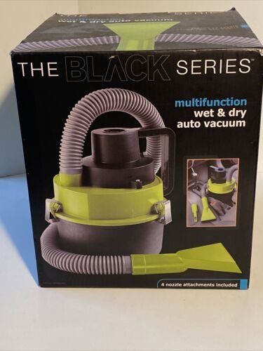 Black Series 12V Car Vacuum Cleaner - Heavy Duty Multifunction Wet And Dry Vacuum Cleaner.