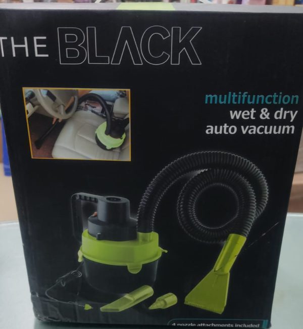 Black Series 12V Car Vacuum Cleaner - Heavy Duty Multifunction Wet And Dry Vacuum Cleaner.