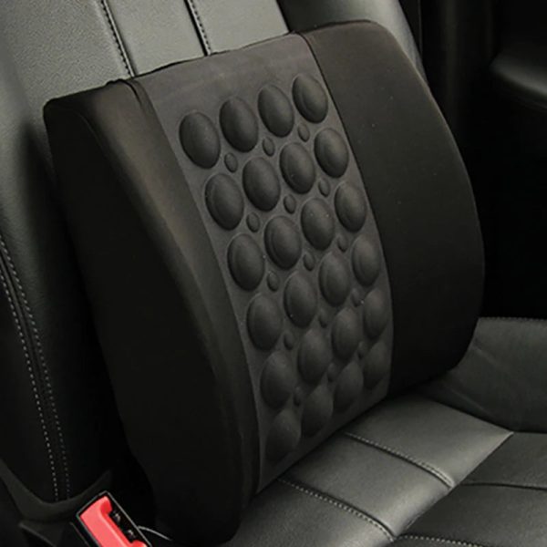 Car Seat Back Relief Lumbar Pain Back Support Pillow Headrest Waist Safety Chair Cushion For Auto Vehicle(black color )