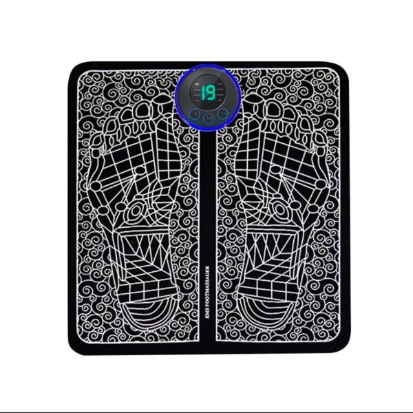 EMS Foot Massager Mat Electric USB Charging Smart Display Tens Acupuncture Feet Cushion Blood Circulation Pad Health Care Home