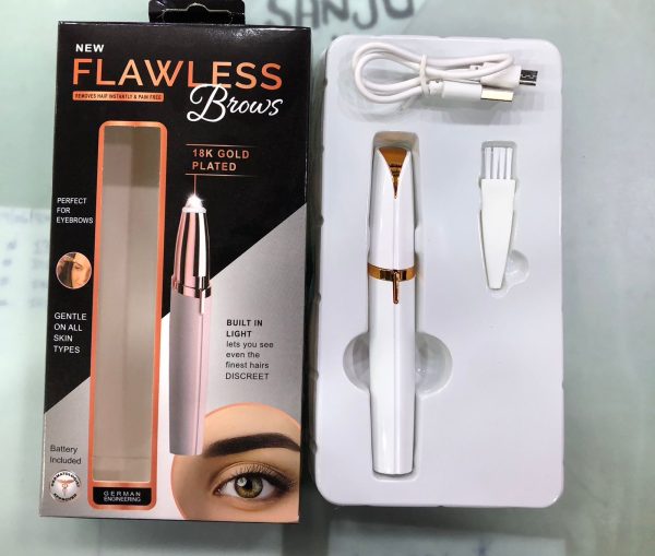 Flawless Brows Eyebrow Hair Remover Machine - chargeable (Random Color)