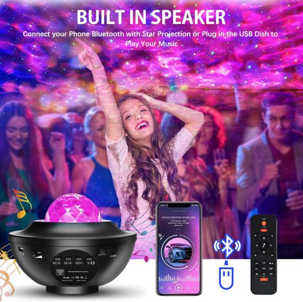 Galaxy Star Light Projector. (double Speaker)