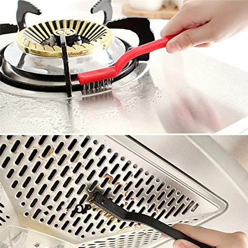 Gas Stove Cleaning Wire Brush Kitchen Tool Metal Fiber Brush – Set of 3 Brush