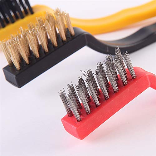 Gas Stove Cleaning Wire Brush Kitchen Tool Metal Fiber Brush – Set of 3 Brush