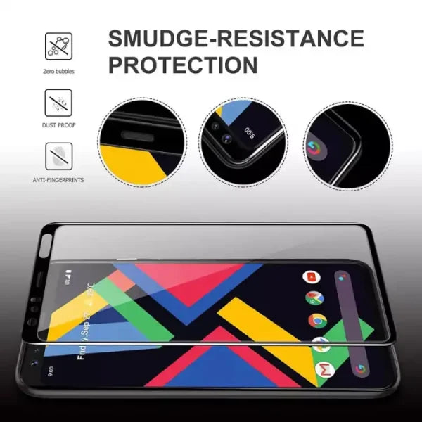 Google Pixel 4 XL Screen Glass Protector HD Edge to Edge Full Glue Tempered Glass For Pixel 4XL - Black