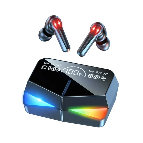 M28 Bluetooth 5.1 Headphones With Microphone 9d Stereo Wireless Earbuds Support Low Latency (color:black)