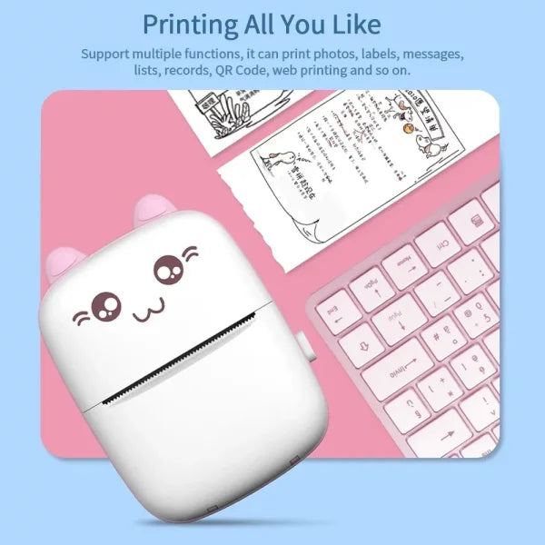 Mini Portable Pocket Thermal Printer (Random Color)