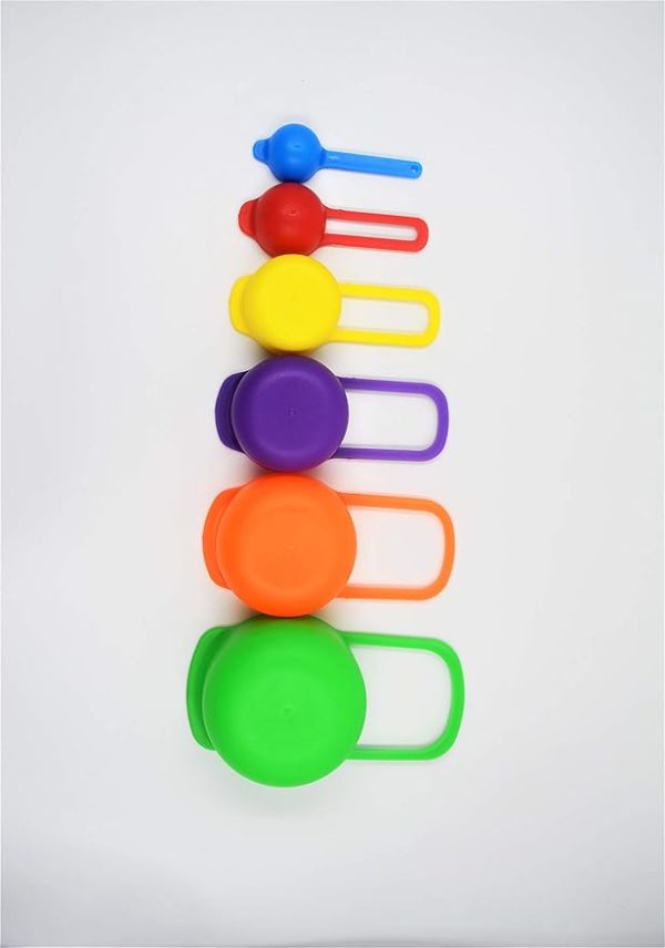 Measuring Cup And Spoon Set - 6Pcs (random colors)