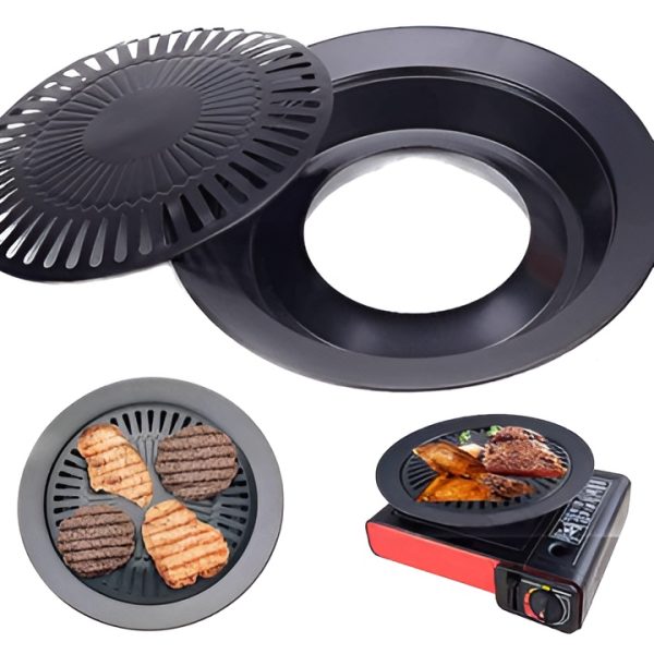 Non Stick Grill BBQ 32cm / BBQ Grill Frying Pan Non-Stick Korean Traditional Cast Iron Grill Pan