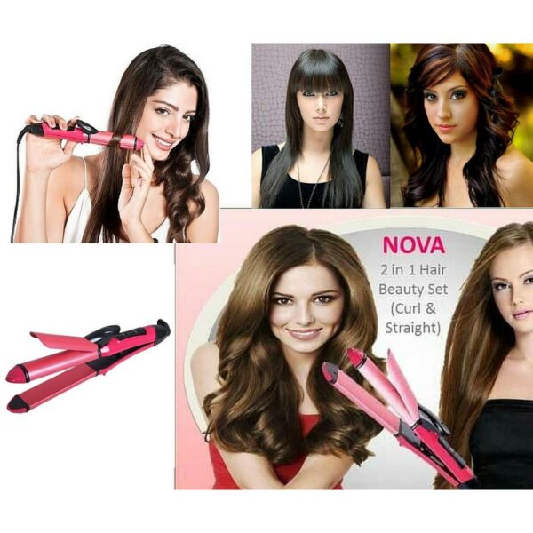 Nova 2 in 1 Hair Straightener and Hair Curler