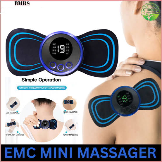 (Pack of 2)  EMS Foot Massager Mat Electric and Mini Body Massager Combo USB Charging Smart Display