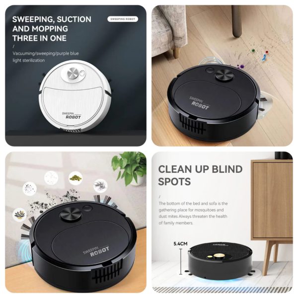 Portable Mini Wireless Smart Sweeping Robot Rechargeable Cleaning Machine Vacuum Cleaner For Home Office (random Colors)