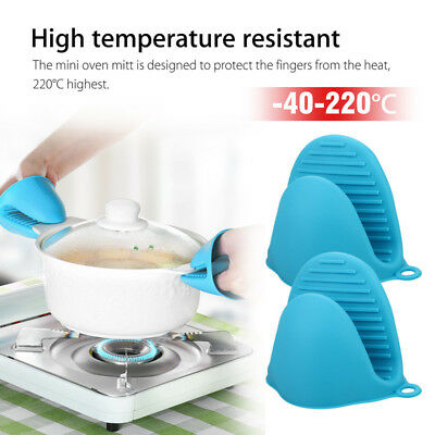 Silicone Heat Resistant Gloves Clips Insulation Non Stick Anti-slip Pot Bowel Holder Clip Cooking Baking Oven Mitts – Pair (random Color)