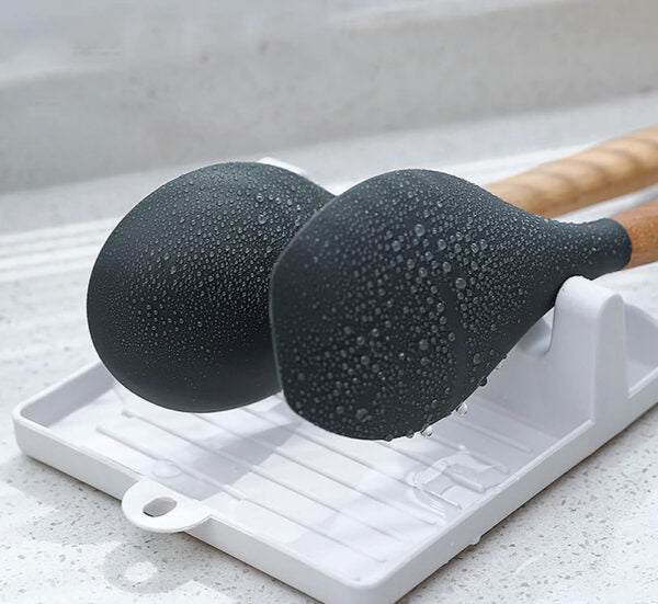 Spoon Rest (Plastic)   - Kitchen Utensil Rest (Random Color)